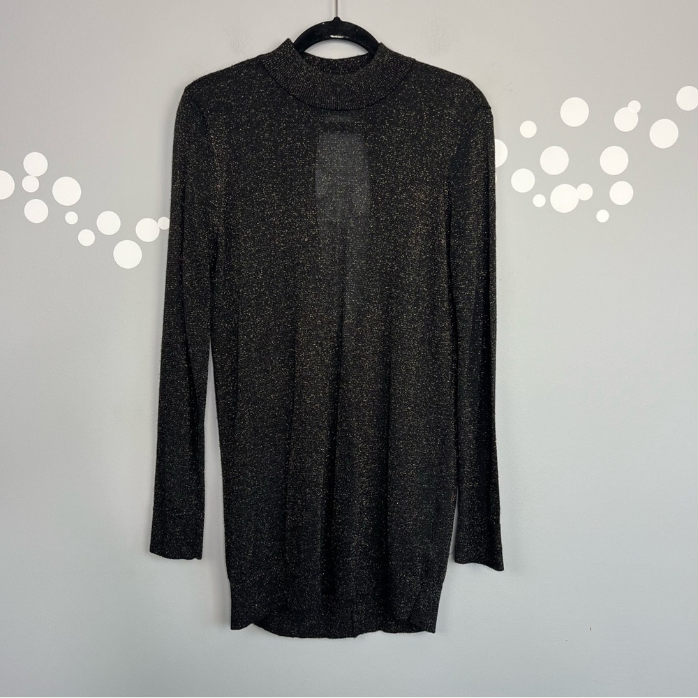 Dynamite Gold Speck Sheer Top Size Large
